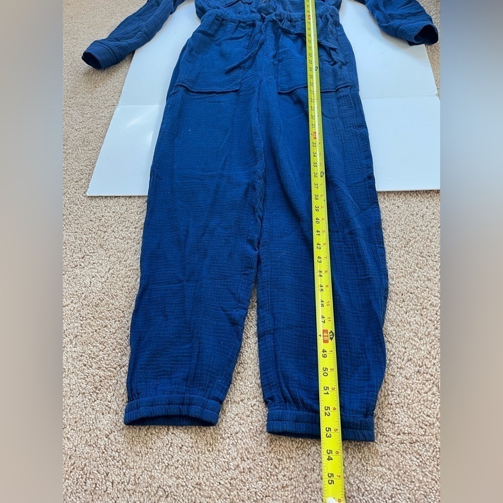 Madewell Lightspun Tapered Leg Jumpsuit Size 0 New with Tags Blue - Picture 4 of 10
